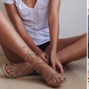 nib//schutz berlina ghillie lace gladiador sandal